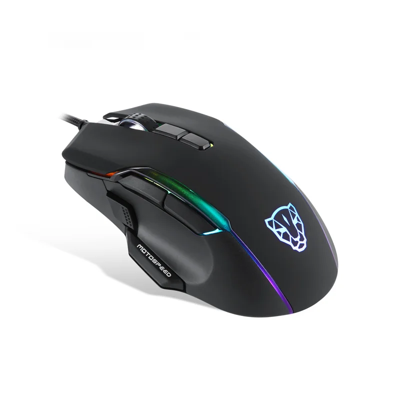 Rato Motospeed V90 gaming com fio, 9 botões, sensor 50000dpi.