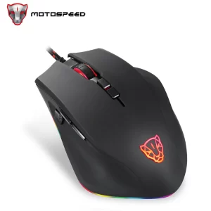 Rato Motospeed v80 para jogos com fio, 8 teclas, 5000dpi.