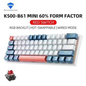 Mini Teclado Mecânico Machenike K500-B61 61 teclas teclado