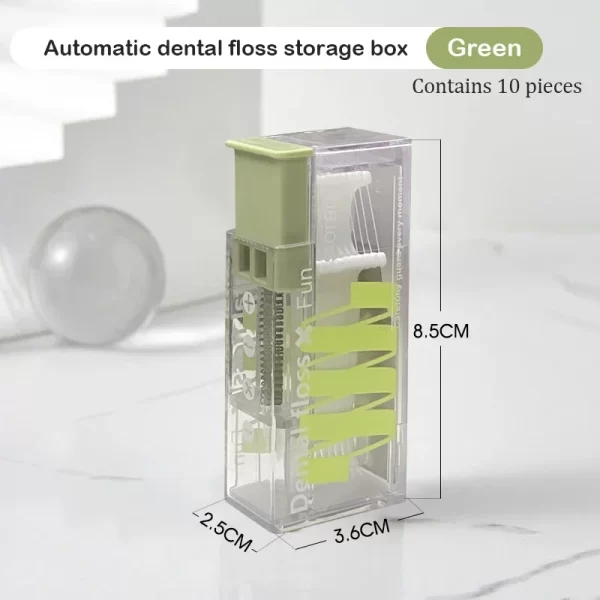 Dispensador de fio dentário portátil, inclui 10 peças de fio dentário automático ejetável. - Image 15
