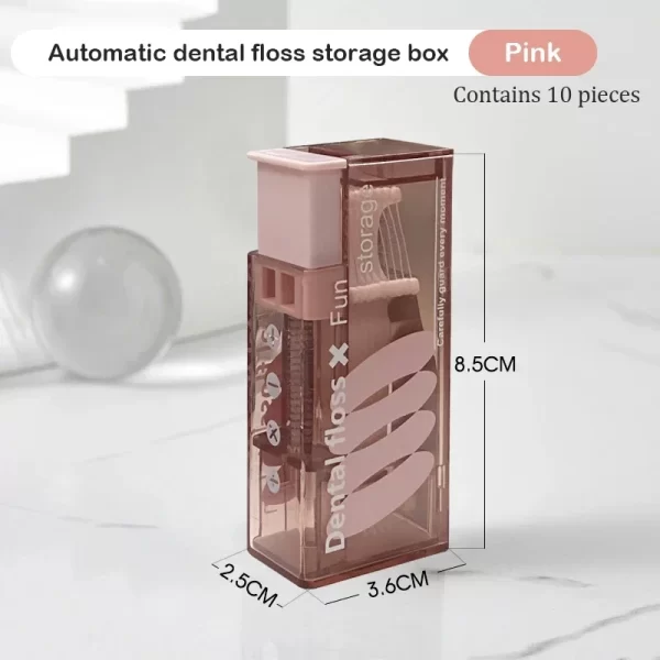 Dispensador de fio dentário portátil, inclui 10 peças de fio dentário automático ejetável. - Image 16