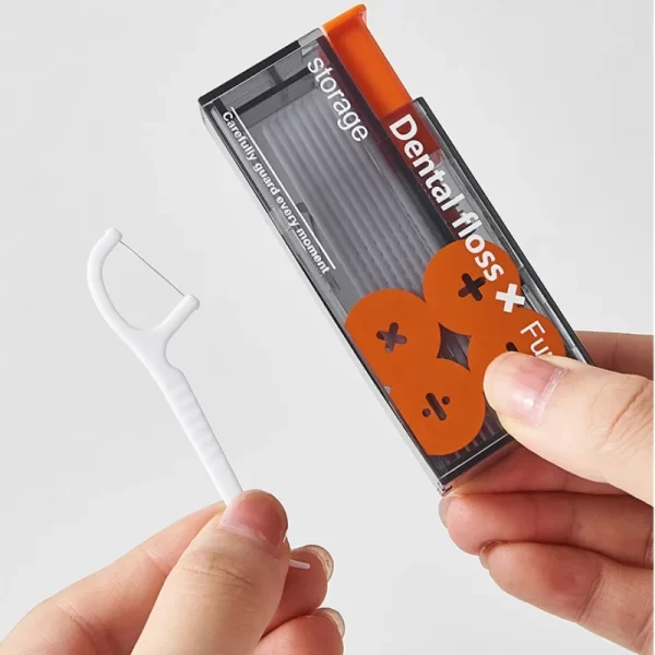 Dispensador de fio dentário portátil, inclui 10 peças de fio dentário automático ejetável. - Image 2