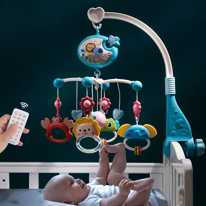 Brinquedo para cama de Bebê com projeção para o tecto e controle remoto com mais de 100 musicas.