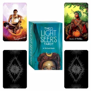 Jogo de Tarot Light Prophet com 78 cartas, 10,3 x 6 cm, em inglês, para adivinhação e previsão do futuro em família e festas. Ideal para jogos de tabuleiro.